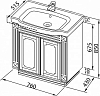 Тумба с раковиной Aquanet Фредерика 80 00212912 белый