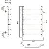 Полотенцесушитель водяной Domoterm Лаура Лаура П6 500x800-500 хром