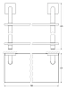 Полка Ellux Elegance ELE 038 хром