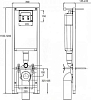 Комплект инсталляция с кнопкой смыва с подвесным унитазом Ideal Standard Eurovit W770101 с сиденьем микролифт