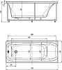 Акриловая ванна Aquatek Альфа 170х70 см ALF170-0000062, белый