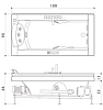 Акриловая ванна Jacuzzi Аура 9F43-531A Sx/7204-00290 белый