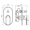 Смеситель для душа Koller Pool Round Arc RA10150 хром