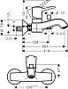 Смеситель для ванны с душем Hansgrohe Metropol Classic 31340000, хром