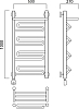 Полотенцесушитель электрический Aquanerzh Зиг-заг 00-17A10050_L с полкой