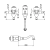 Смеситель для раковины Webert Dorian DO750404010 золото