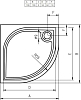 Панель для душевого поддона Riho Kolping 100x100 209304