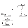 Раковина напольная 42 см Gessi Rettangolo 37527#521, белый матовый