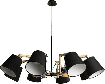 Подвесная люстра Arte Lamp Pinoccio A5700LM-8BK