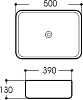 Раковина Aquatek Вега 50 AQ5515-00, белый