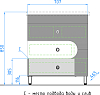 Тумба с раковиной Style Line Адонис 70 чёрно-белая