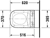 Подвесной унитаз Duravit Happy D.2 Rimless 2550590000 безободковый