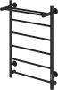 Полотенцесушитель электрический Ewrika Сафо PN, 80х50, с полкой, черный