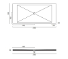 Душевой поддон GSI Pura 90х200 46200926 черный матовый