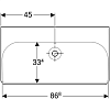 Раковина подвесная Geberit Smyle Square 500.250.01.1, белый