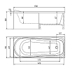 Акриловая ванна Alex Baitler Saima SAIMA 150*70 белый