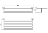 Полка для полотенец Aquatek Либра AQ4315CR хром