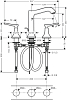 Смеситель для раковины Hansgrohe Metropol Classic 31331090, хром золото