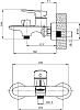 Смеситель для ванны с душем STWORKI Алта AL-02cr , однорычажный, латунь, настенный, российский