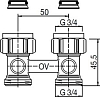 Узел присоединения Oventrop Multiflex F 3/4" x 3/4" прямой