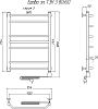Полотенцесушитель электрический Тругор Браво эл ТЭН 3 80*50 (ЛЦ4)