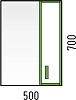 Зеркало-шкаф Corozo Спектр 50 SD-00000685, белый/зеленый