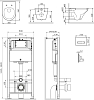 Комплект унитаза с инсталляцией AM.PM Inspire FlashClean IS450A38.501700 с сиденьем микролифт и черной клавишей смыва