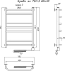 Полотенцесушитель электрический Тругор Браво эл ТЭН 3 80*30 (ЛЦ4)