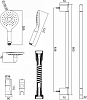 Душевой гарнитур Bravat Snow D157CP-2, хром