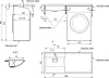 Раковина STWORKI Флом SFnS1200L на стиральную машину, с кронштейном