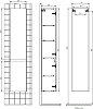 Шкаф-пенал Creto Amelia 35 14-1035G правый, антрацит/белый