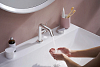 Смеситель для раковины Hansgrohe Tecturis S 73320000, Fine 110 CoolStart EcoSmart с клапаном push-open, хром