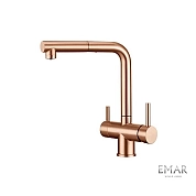 Смеситель для кухни Emar Best ECB - 7017 PVD Coppery медь