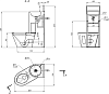 Унитаз с раковиной Oceanus 1-004.1 (R) антивандальный из нержавеющей стали