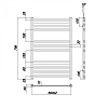 Полотенцесушитель водяной 50x80 см Ravak Degree X04000083681, хром