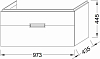 Тумба под раковину 95 см Jacob Delafon Reve EB1136-G80 коричневый