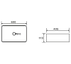 Раковина накладная Koller Pool Kvadro KR-0600-WB белый