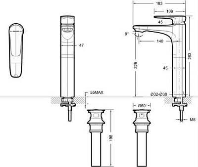Смеситель Bravat Source F1173218CP-A-ENG для раковины