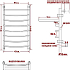Полотенцесушитель водяной Ника Arc ЛД ВП 120/40-8 с полкой