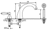 Смеситель для ванны с душем Emmevi Tiffany 60120OR золото