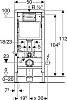 Инсталляция Geberit Duofix 458.103.00.1 UP100 для подвесного унитаза с клавишей Delta 50 115.135.21.1