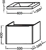 Тумба под раковину 60 см Jacob Delafon XS EB466-NR коричневый