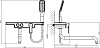 Смеситель D&K Technische Berlin DA1443315 для ванны с душем