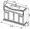 Тумба с раковиной Aquanet Лагуна Классик 120 00212905, белый