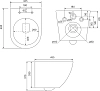 Комплект инсталляция IDDIS BASBQ02i73 с подвесным унитазом и кнопкой смыва