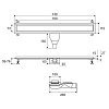 Дренажный канал Excellent Stilio, INEX.1515.700.P.SNP, 70 см, вставка под плитку хром