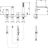 Смеситель на борт ванны Cezares GLAM-BVDM4-01, хром