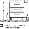 Мебель для ванной СанТа Омега Люкс 65 напольная чёрная 3 ящика