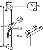 Смеситель для душа Kludi Zenta 6057605-00, хром