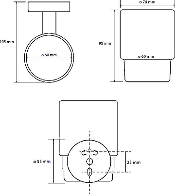 Стакан Bemeta Graphit 156110012